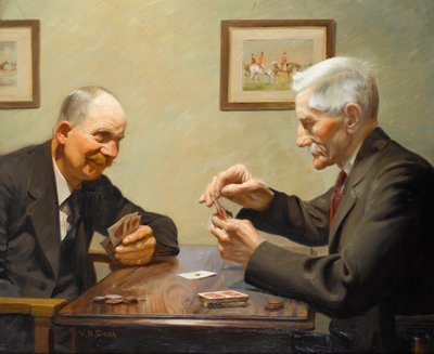 Hommes jouant aux cartes - Walter Bonner Gash